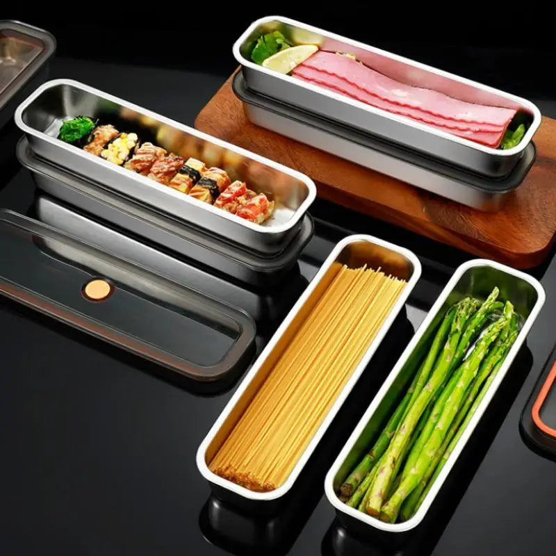 Stainless Steel Bacon & Food Storage Container with Lid Food Storage Container QXL