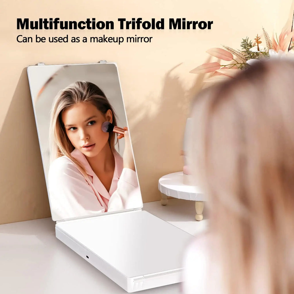 LED 3-Way Self Hair Cutting Mirror | 360° Rechargeable LED Hair Cutting Mirror QXL