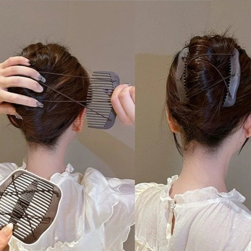 Vintage Magic Hair Comb Elastic Disc Clip for Women Hair Comb Clip QXL