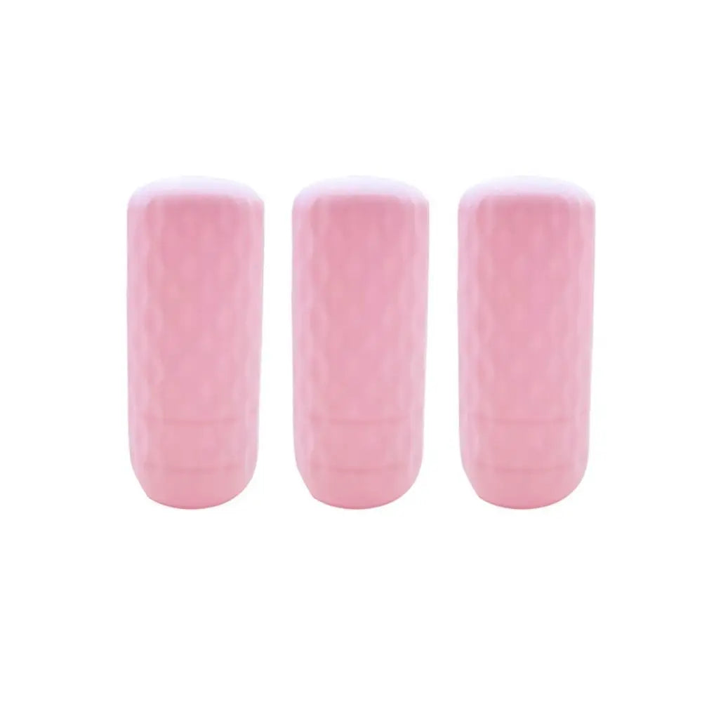 3-Pack Silicone Leak-Proof Bottle Sleeves for Travel Toiletries Travel Bottle Sleeve QXL pink
