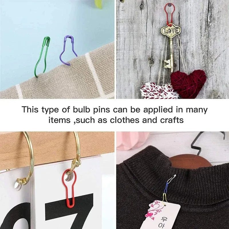 100-Pack Gourd Safety Pins | Stainless Steel Sewing & Craft Safety Pins Set QXL
