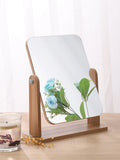 360° Rotating Makeup Mirror with Wood Stand | Vanity Mirror Vanity Makeup Mirror QXL Default Title