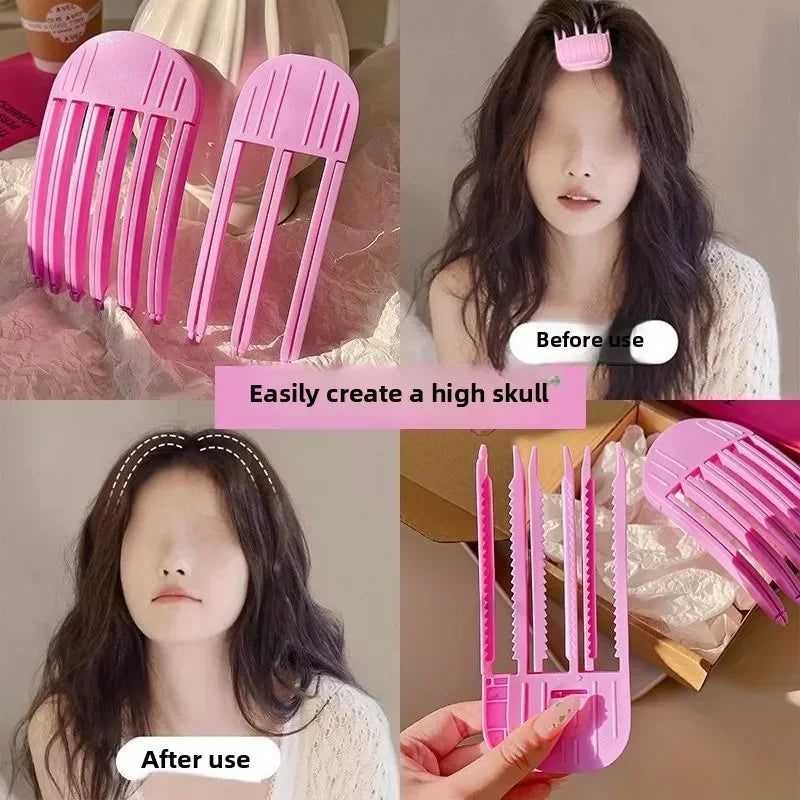 2-Pack Lazy Hair Root Styling Clips | Skull Top Comb Hair Styling Clip QXL