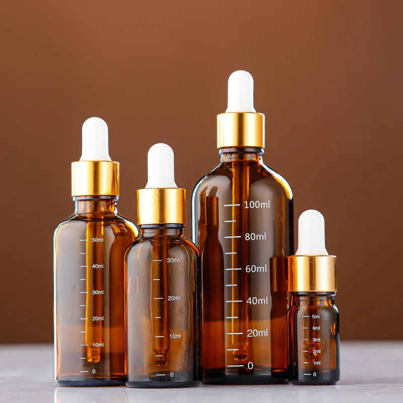 Glass Dropper Bottles 5ml–100ml | Graduated Refillable Essential Oil Glass Dropper Bottle QXL