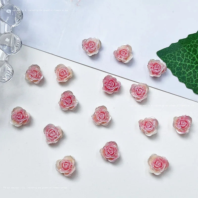 20-Pack 3D Kawaii Flower Nail Art Charms | Rose & Camellia DIY 3D Nail Art Charms QXL 20pcs 08