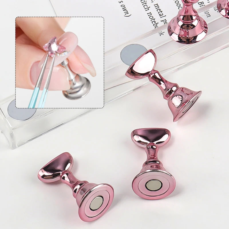 5-Pack Magnetic Nail Tip Holder Stand | Crystal Base Display Nail Tip Holder Stand QXL
