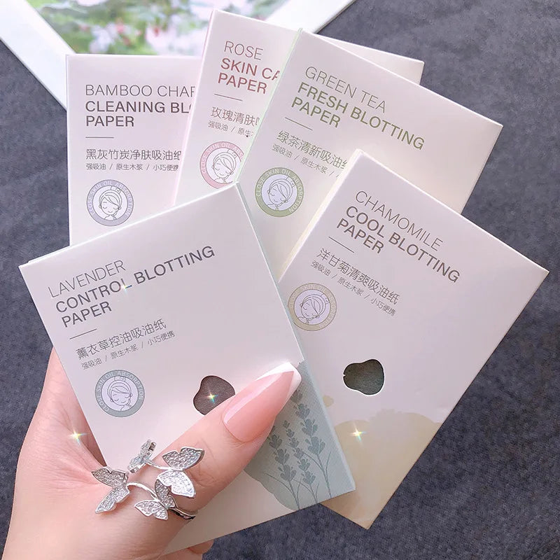 100-Pack Matte Facial Oil Blotting Sheets | Oil Control Facial Blotting Sheets QXL