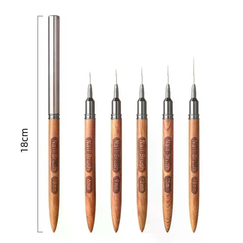 Wood Handle Nail Art Liner Brush Set – UV Gel & Polish Nail Art Liner Brush QXL