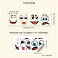 4-Pack Funny Face Wall Stickers | Removable Self-Adhesive Decorative Wall Stickers QXL 4pcs