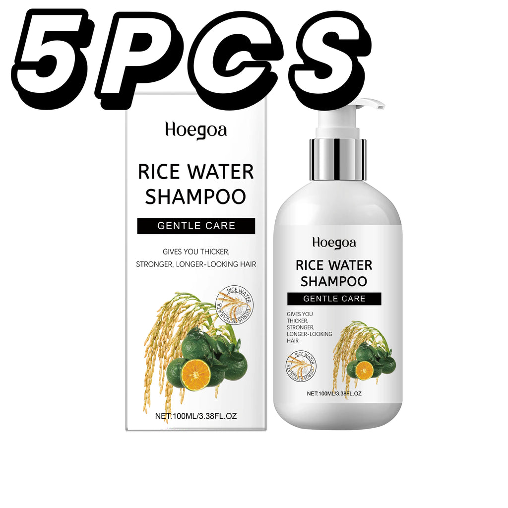 HOEGOA Rice Water Foam Shampoo – Oil Control & Volumizing Rice Water Shampoo QXL 5PCS