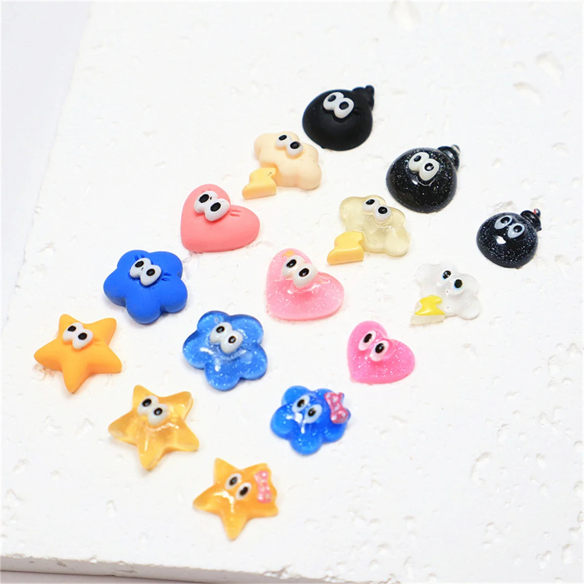 20-Pack 3D Kawaii Resin Nail Charms | Mixed DIY Manicure 3D Nail Art Charms QXL
