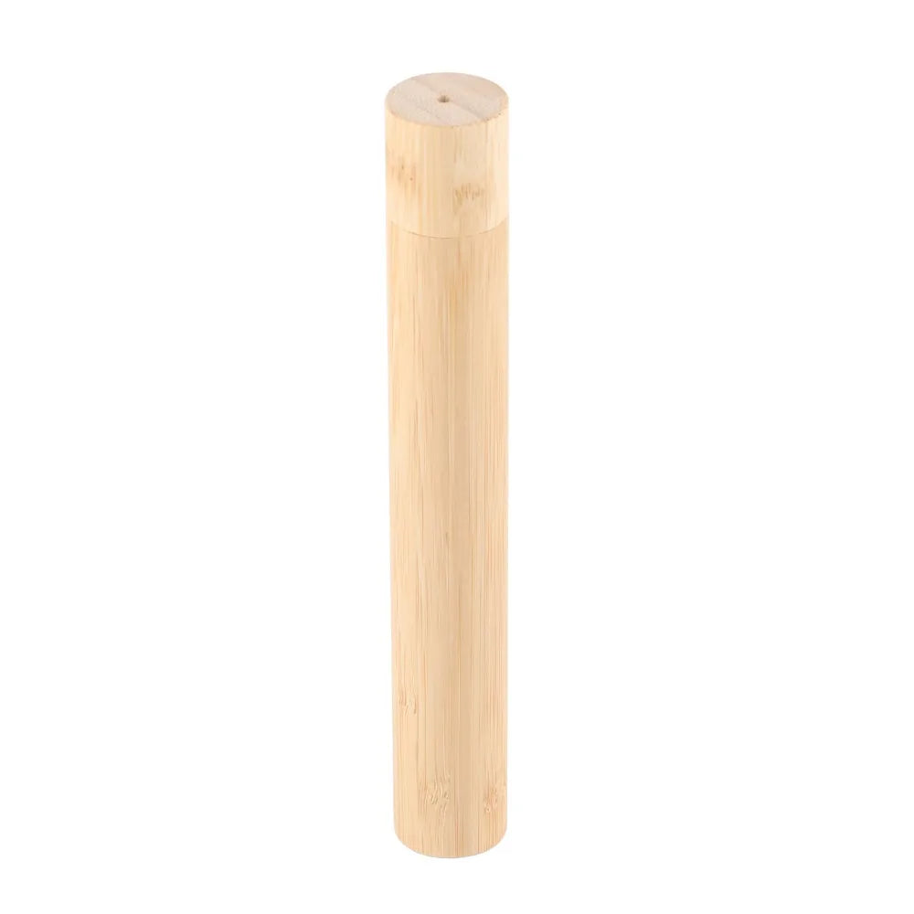 Bamboo Toothbrush Travel Case | Eco-Friendly Holder with Lid Toothbrush Travel Case QXL Bamboo