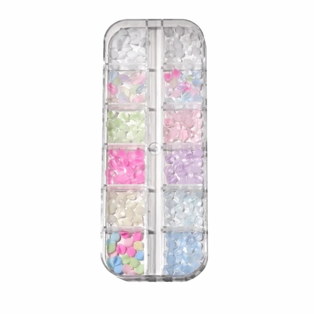 12-Grid 3D Flower Petal Nail Art Sequins & Glitter Kit Nail Art Sequins Kit QXL