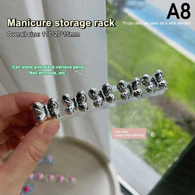 Cartoon Nail Brush Holder Stand | Acrylic Pen Rack Organizer Nail Brush Holder QXL A8