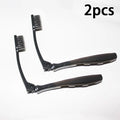 Foldable Bamboo Charcoal Soft Toothbrush | Travel Ready Bamboo Toothbrush QXL 2pcs Black