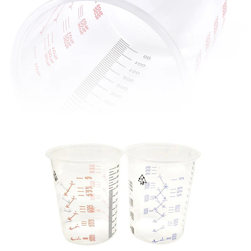 10-Pack 600ml Calibrated Paint Mixing Cups | DIY Pot Tools Paint Mixing Cups QXL