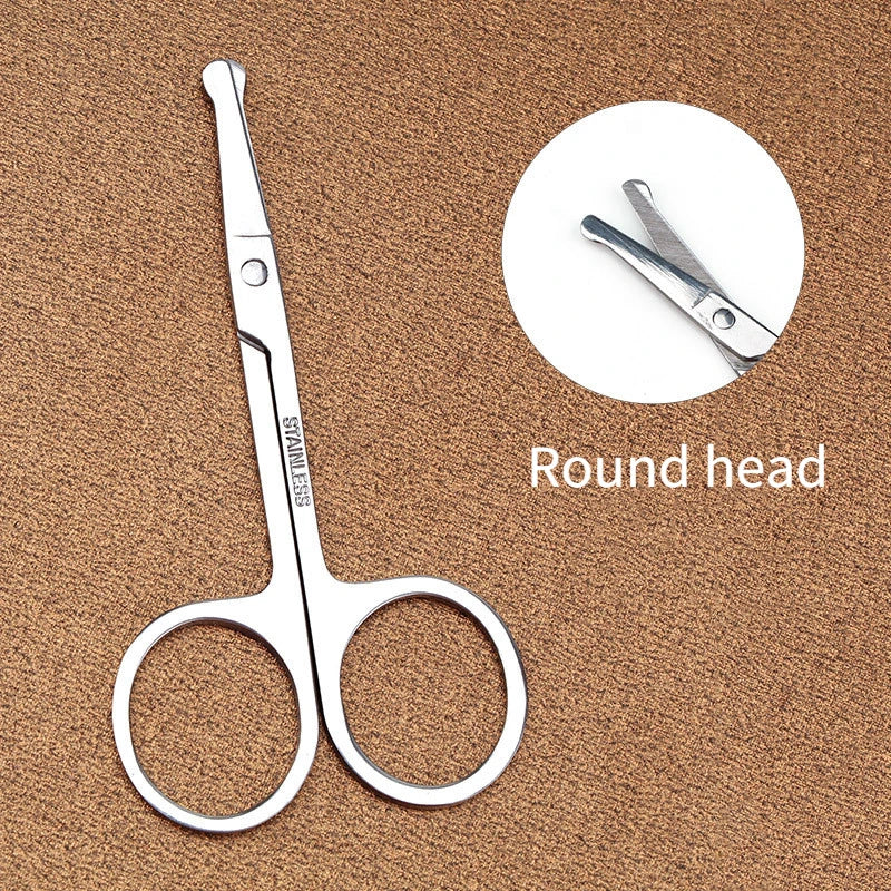 Stainless Steel Eyebrow Nose Nail Scissors & Face Razor Cuticle Trimmer Grooming Scissors QXL