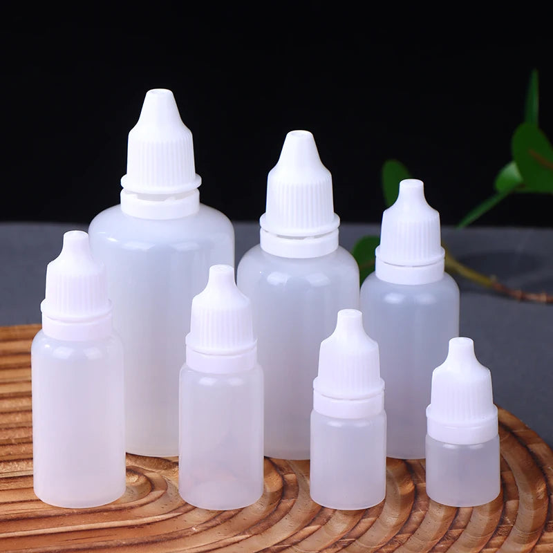 10-Pack Refillable Plastic Dropper Bottles 3–50ml Refillable Dropper Bottles QXL