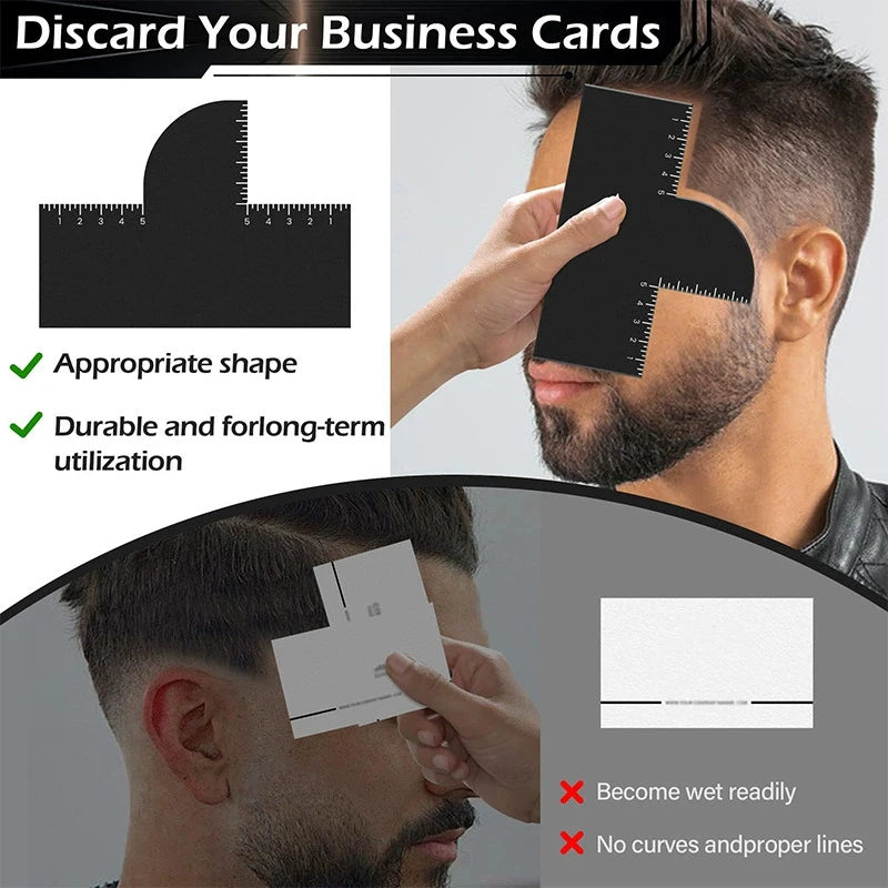 Beard Shaping & Hairline Styling Card | Precision Barber Tool Beard Shaping Tool QXL