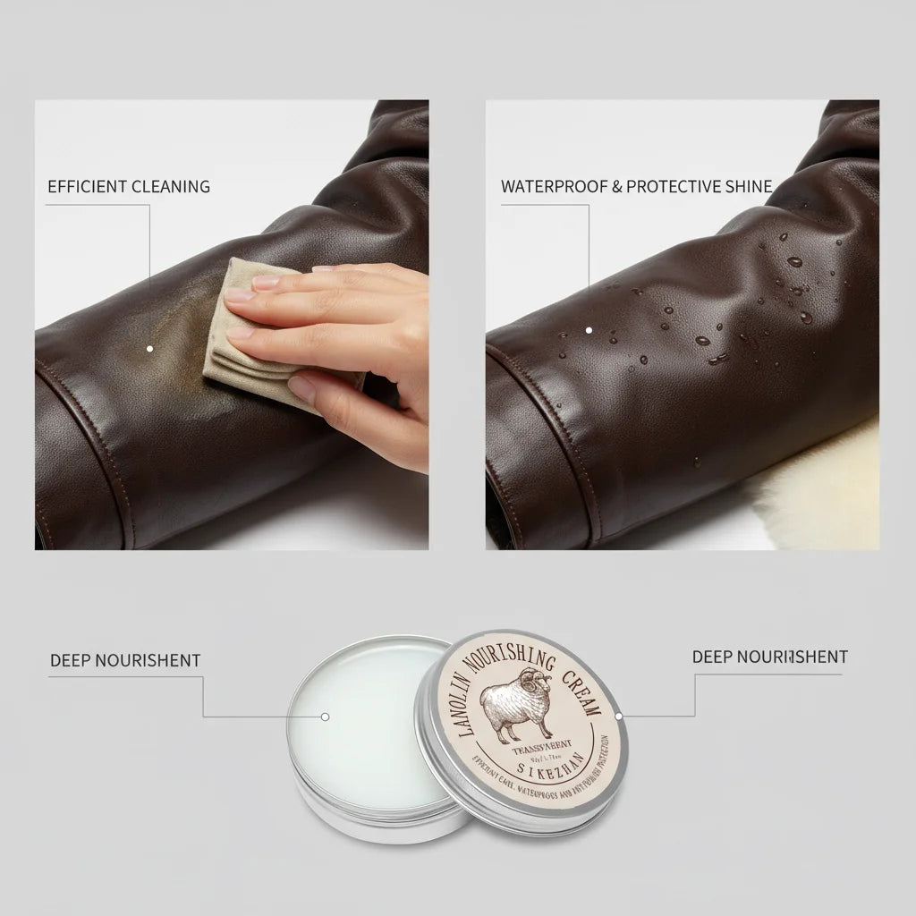 Leather Jacket Care Cream | Lanolin Conditioner & Waterproof Balm Leather Care Cream QXL
