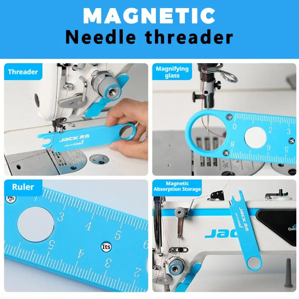 Magnetic Needle Threader with Magnifier & Ruler | Sewing Tool Needle Threader Tool QXL