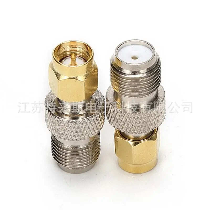 2-Pack SMA Male to F Female RF Coaxial Adapter | Gold Plated RF Coaxial Adapter QXL