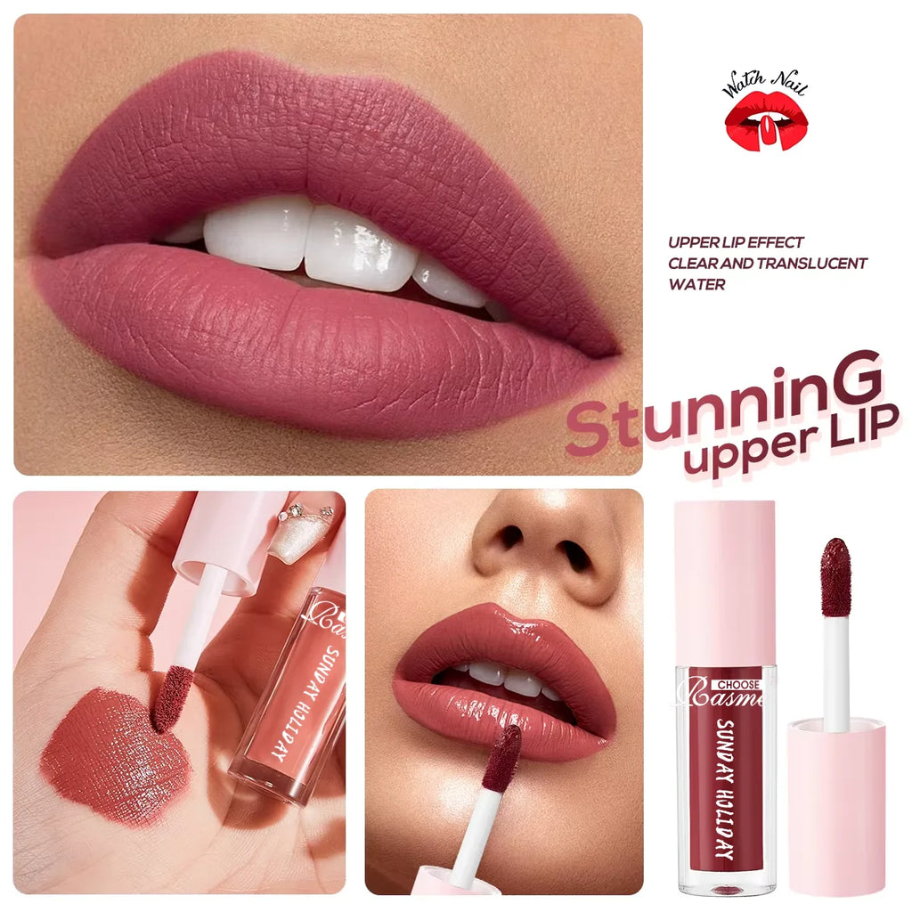 10-Piece Velvet Lip Gloss Set | Waterproof Matte Lipstick Lip Gloss Set QXL