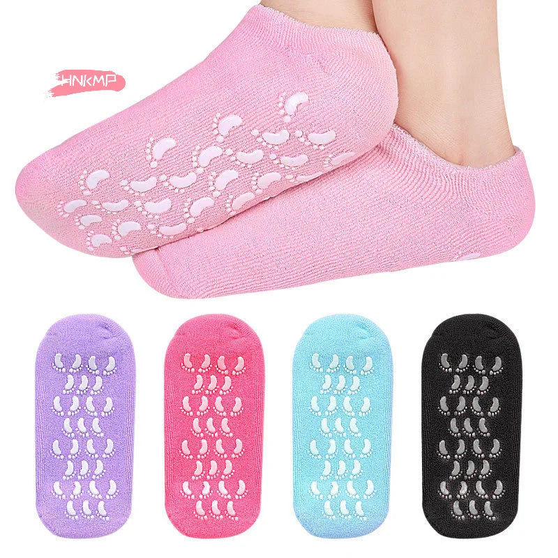 Silicone Moisturizing Socks & Gloves Set | Foot & Hand Care Moisturizing Foot Socks QXL