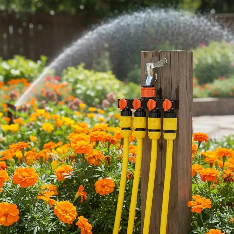 4-Way Garden Tap Splitter | Leakproof Drip Irrigation Connector Drip Irrigation Splitter QXL Default Title