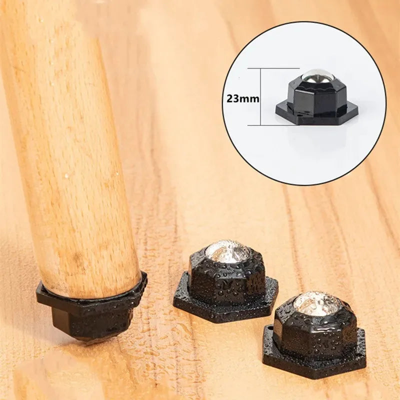 4-Pack Heavy-Duty Furniture Caster Wheels 200kg Self-Adhesive Furniture Caster Wheels QXL