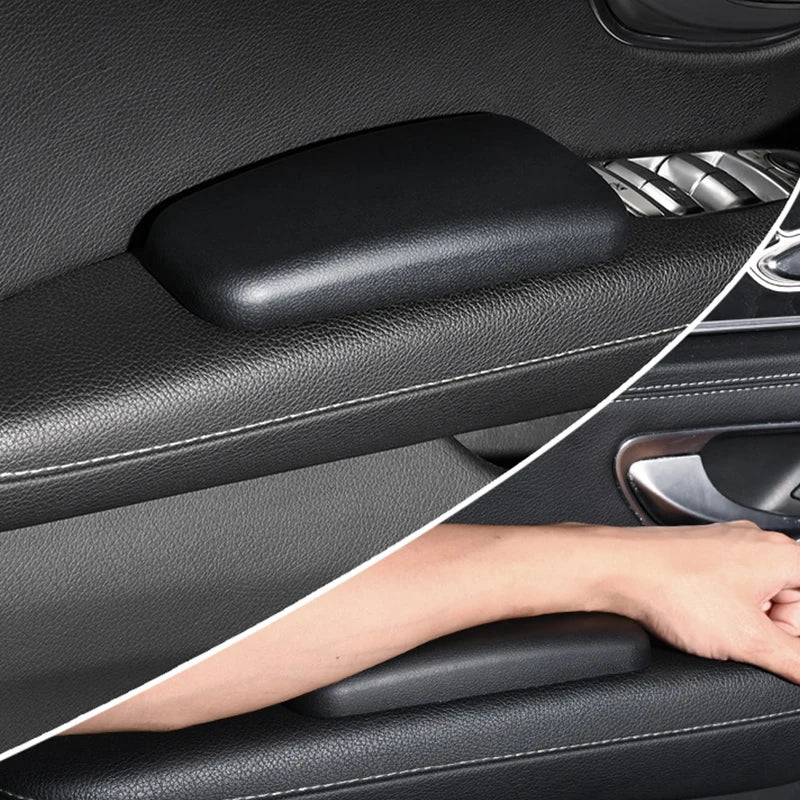 PU Leather Car Armrest Pad | Universal Elbow & Knee Cushion Car Armrest Cushion QXL