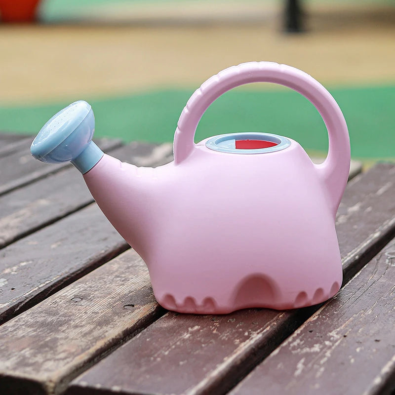 1.5L Elephant Kids Watering Can | Animal Shape Plant Pot Kids Watering Can QXL Pink