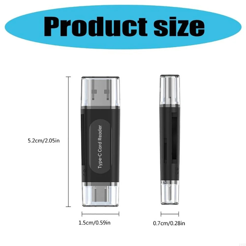 4-in-1 USB Type-C Card Reader – SD, TF & Memory Stick USB Card Reader QXL
