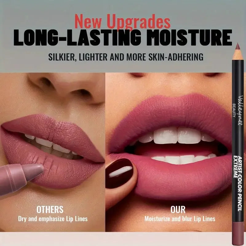 2-Piece Matte Velvet Lipstick Set | Waterproof Pink Lip Duo Matte Lipstick Set QXL