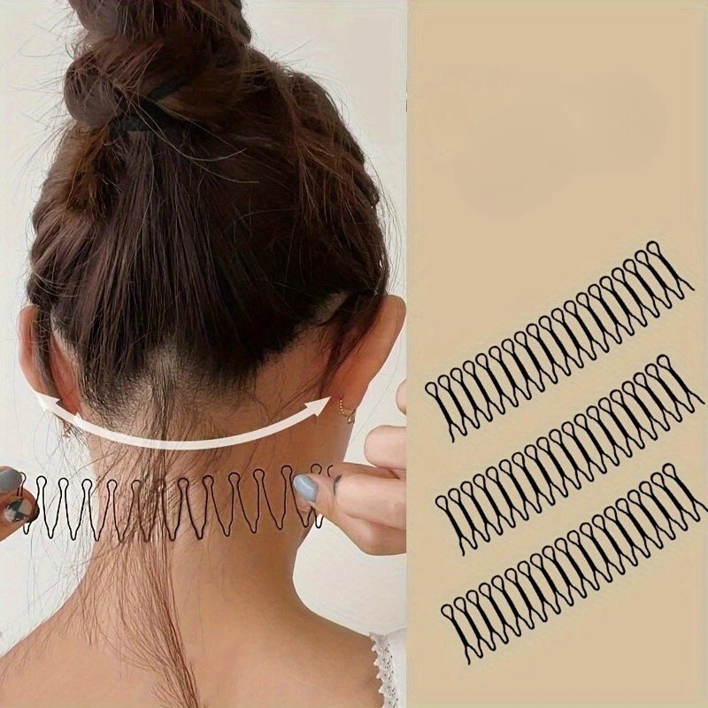 Wavy Bobby Hair Pins | Bangs & Flyaway Clips Set of 3 Bobby Hair Pins QXL