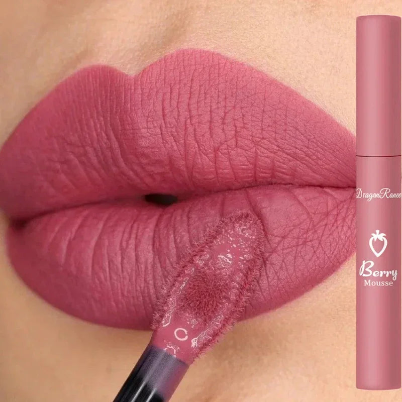 Nude Matte Lip Gloss 12 Colors | Velvet Waterproof Lipstick Matte Lip Gloss QXL