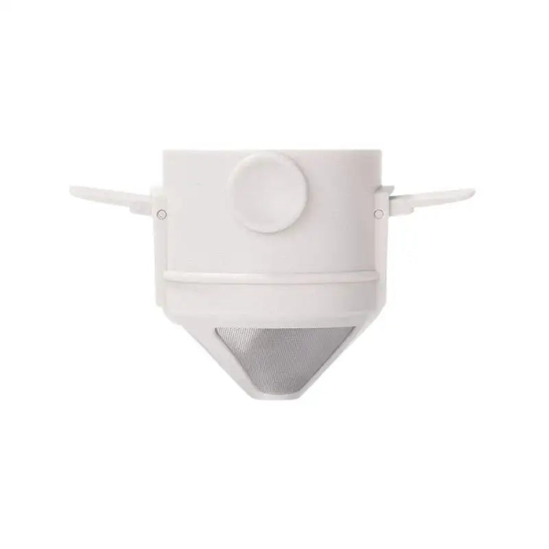 Foldable Titanium Pour-Over Coffee Dripper | Reusable Mesh Pour-Over Coffee Dripper QXL White