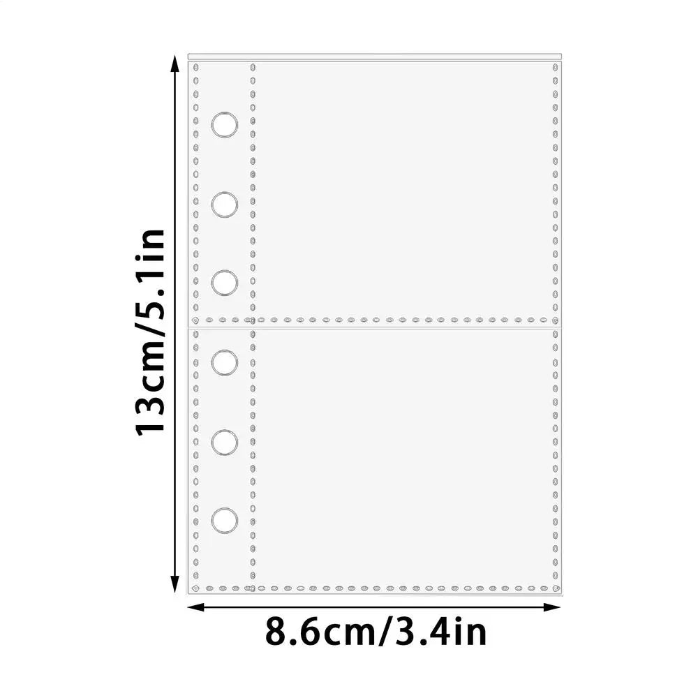 10-Pack A7 6-Ring Clear Sheet Protectors | Binder Refills Sheet Protectors QXL Transparent 2 grids