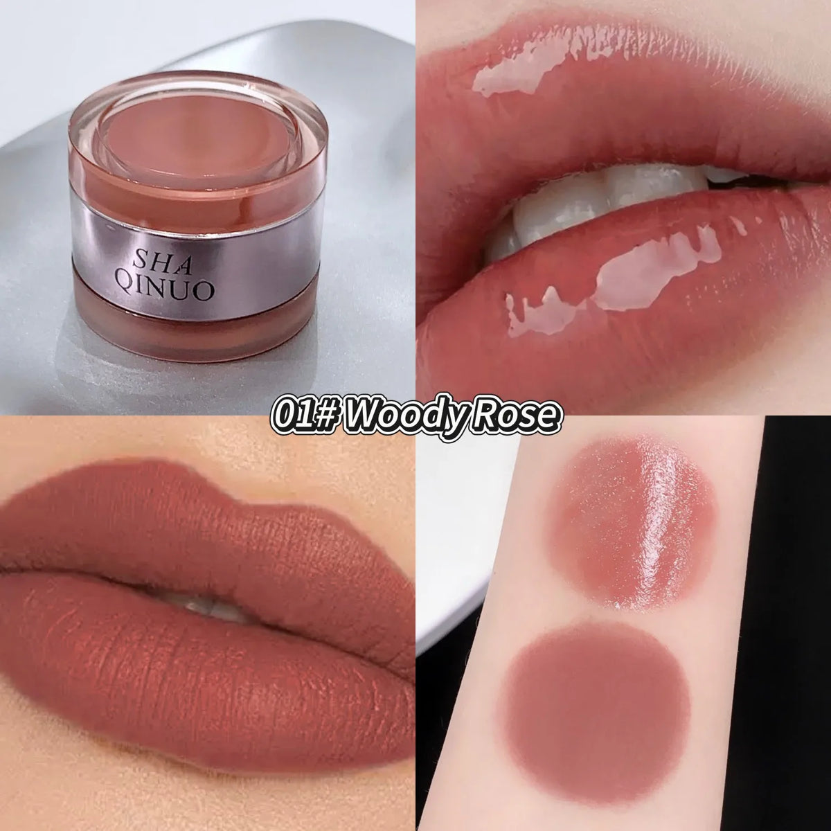 3-in-1 Cream Blush, Lip Gloss & Eye Makeup | Matte Finish Multi-Use Cream Blush QXL 01