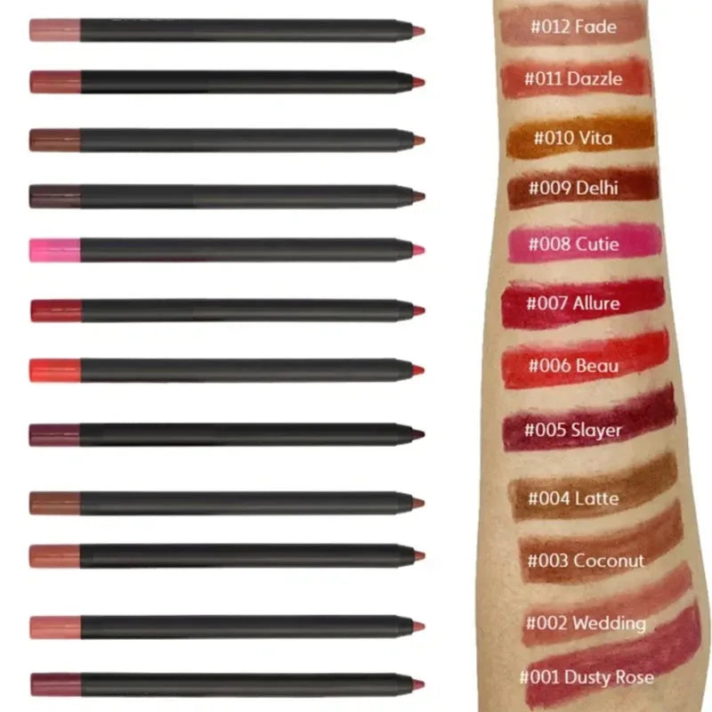 Nude Brown Matte Lip Liner Pencil – Waterproof & Long-Lasting Lip Liner Pencil QXL