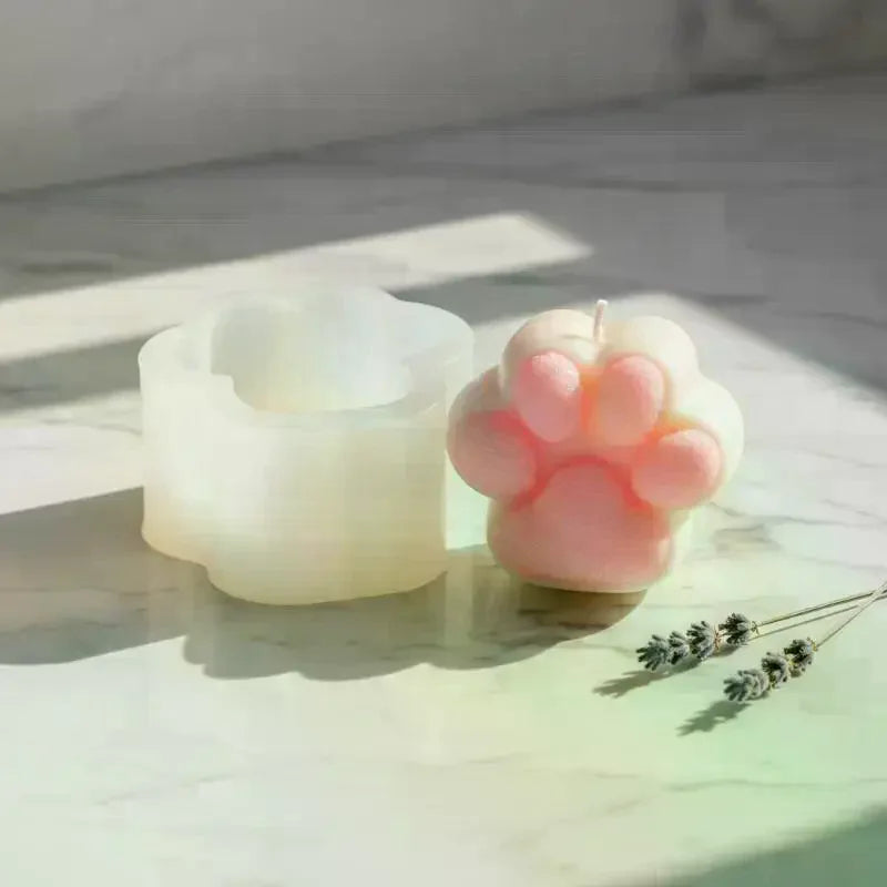 3D Cat Paw Silicone Mold – Candle, Soap & Resin DIY Silicone Craft Mold QXL Default Title