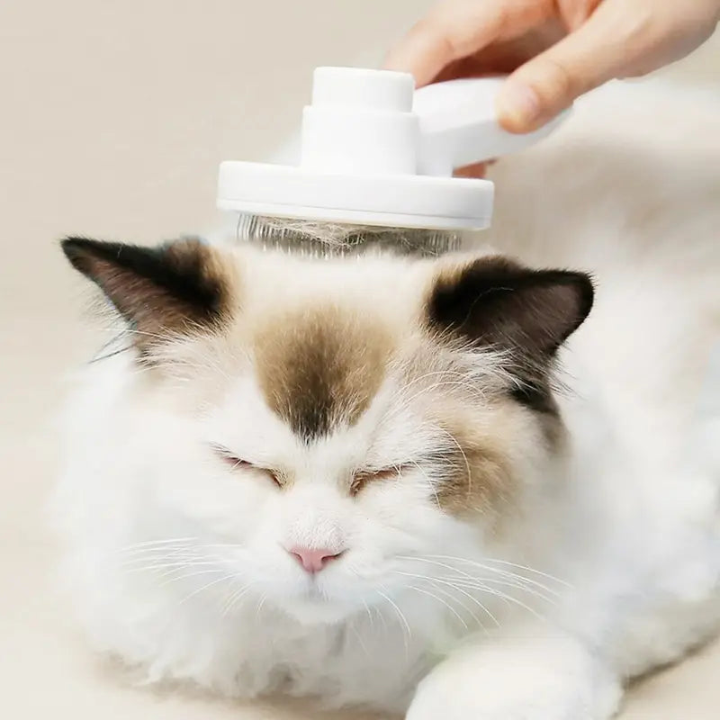 Self-Cleaning Pet Slicker Comb | One-Click Fur Removal for Cats & Dogs Pet Grooming Comb QXL