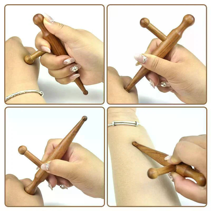 Natural Sandalwood Acupoint Massage Stick | Reflexology Tool Acupoint Massage Stick QXL