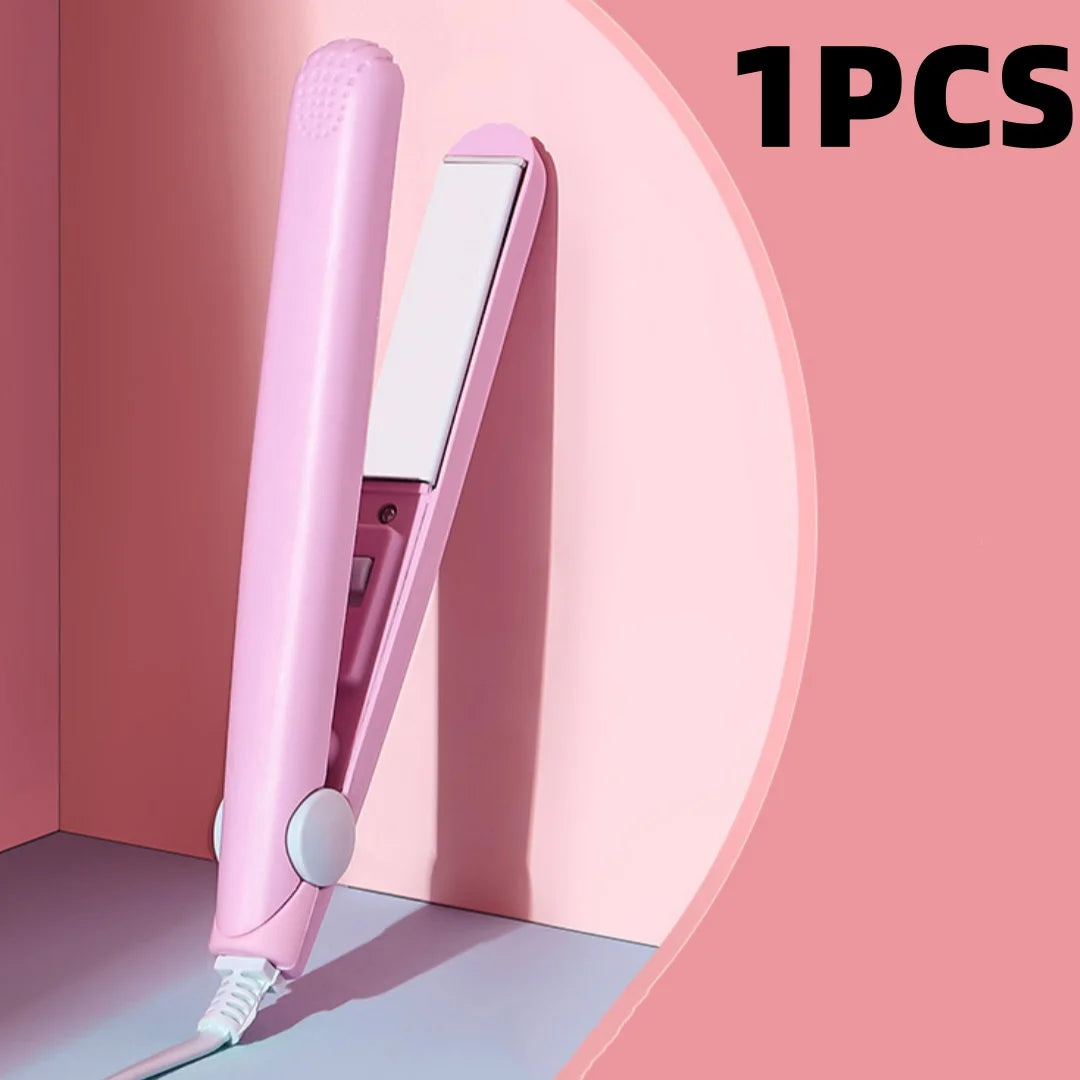 Mini Portable Hair Straightener & Curler – Flat Iron for Bangs Mini Hair Straightener QXL