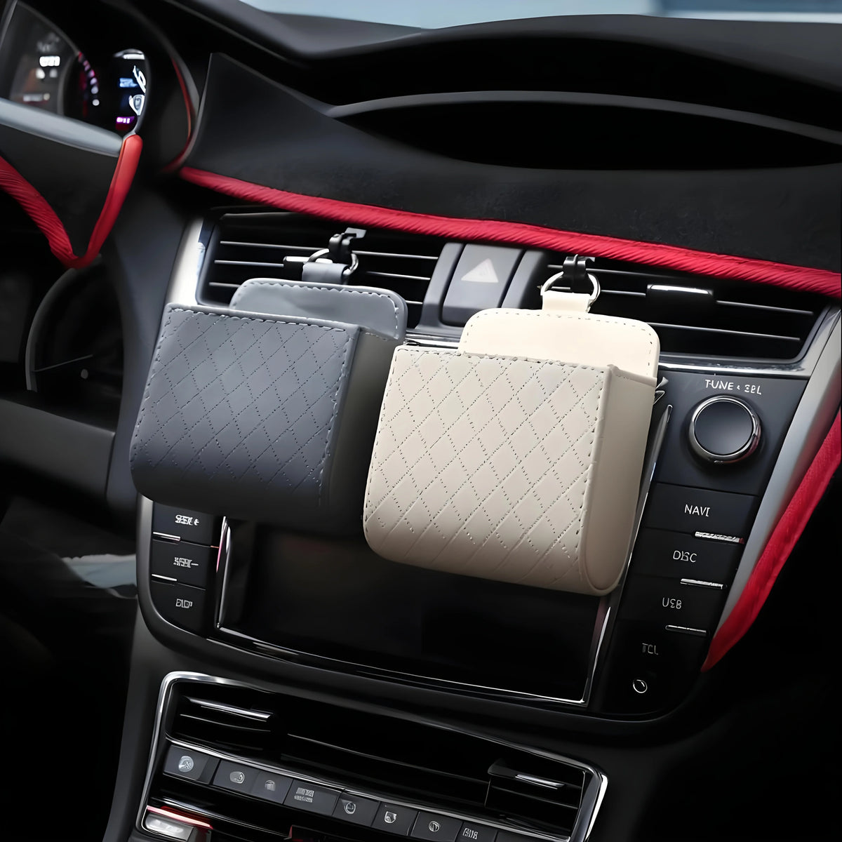 Car Air Vent Phone Holder & Storage Box Organizer Car Vent Organizer QXL