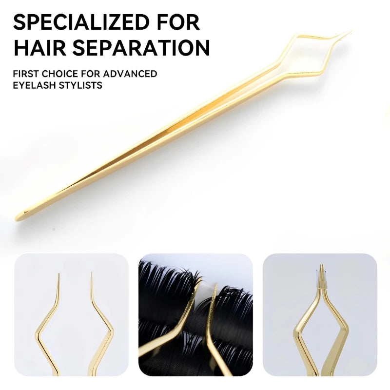 HMQ Anti-Static Stainless Steel Lash & Nail Tweezers 1–5pc Lash Extension Tweezers QXL