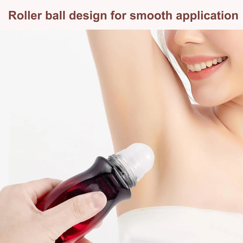 2-Pack 50ml Gradient Red Glass Roller Bottles + Opener Glass Roller Bottles QXL