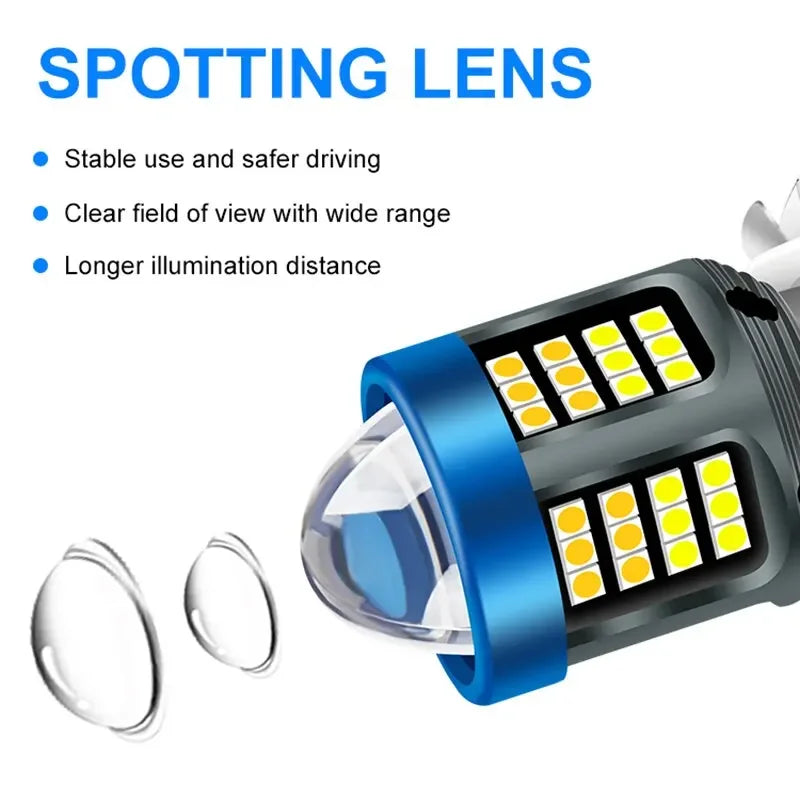 H4 BA20D H6 CSP LED Motorcycle Headlight – Dual Color Hi-Lo Motorcycle Headlight Bulb QXL