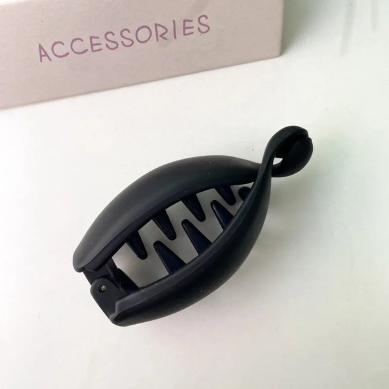 Mini Non-Slip Banana Hair Clip for Fine Thin Hair | Barrette Banana Hair Clip QXL Matte Black