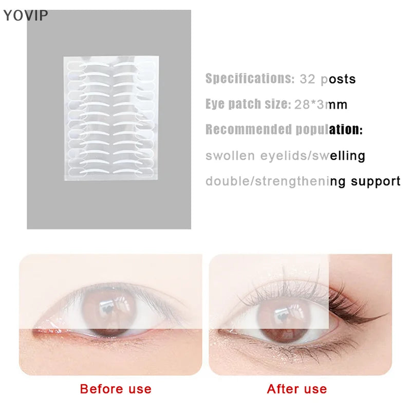YOVIP Double Eyelid Tape with Handle | 96–320 Invisible Patches Eyelid Tape Stickers QXL